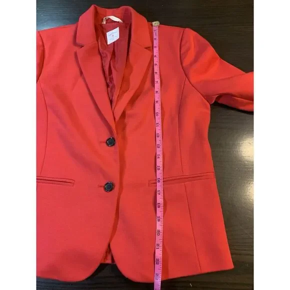 Gap Academy Blazer Womens 8 Red Gray Stripes Collegiate Academia Retro Preppy - Picture 5 of 16